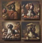Drentsche Patrijshond Barok onderzetters met houder, Ophalen of Verzenden, Nieuw, Glas of Kopje