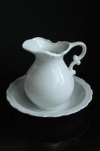 Brocante aardewerken kan met schotel / kom lampetkan, Antiek en Kunst, Ophalen of Verzenden