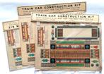 Kartonnen bouwplaat 3x Train car construction kit No 3555 S, Overige merken, 1:50 of kleiner, Overige typen, Nieuw