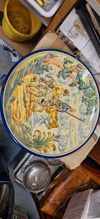 Antiek Talavera Wandbord Don Quichot handbeschilderd, Ophalen of Verzenden