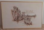 Mooie inkt tekening in lijst, Verzenden