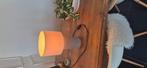 Lamp crème, onderstuk steen. 39cm hoog, Ophalen, Zo goed als nieuw, Minder dan 50 cm