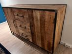 Dressoir loods 5 mango hout als nieuw, Ophalen, 150 tot 200 cm, Zo goed als nieuw, 25 tot 50 cm