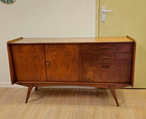 Vintage Teak Fineer Dressoir Lowboard Kast Kastje, Verzamelen, Retro, Huis en Inrichting, Ophalen