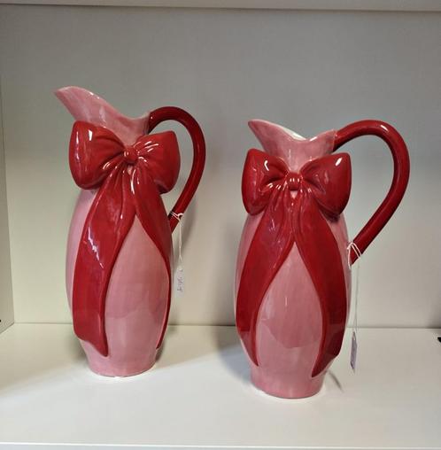 Decoratieve kan met strik - keramiek, Huis en Inrichting, Woonaccessoires | Overige, Nieuw, Ophalen of Verzenden
