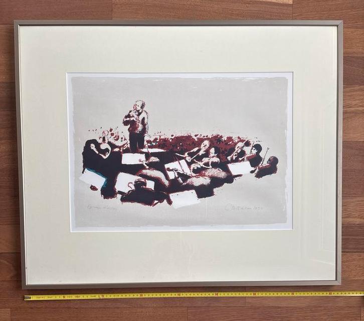 Kunstwerk 82x66,5 cm, Antiek en Kunst, Kunst | Etsen en Gravures, Ophalen