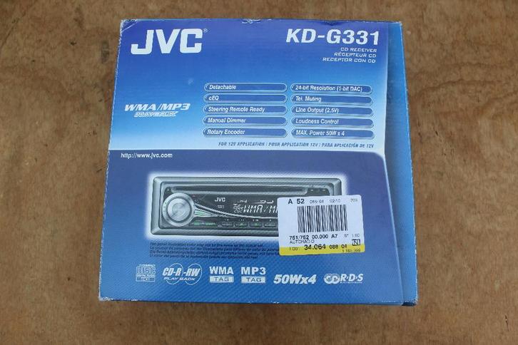 < Weinig Gebruikte JVC Autoradio KD-G331 CD MP3 >, Auto diversen, Autoradio's, Nieuw, Ophalen of Verzenden