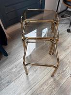 Space Age Bijzettafel Set - 3 Stuks, Minder dan 45 cm, Minder dan 55 cm, Gebruikt, Vierkant