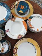8 pers. Prachtig servies vintage/design Mosa Ninni Ferrucci, Ophalen, Zo goed als nieuw, Bord(en), Overige stijlen