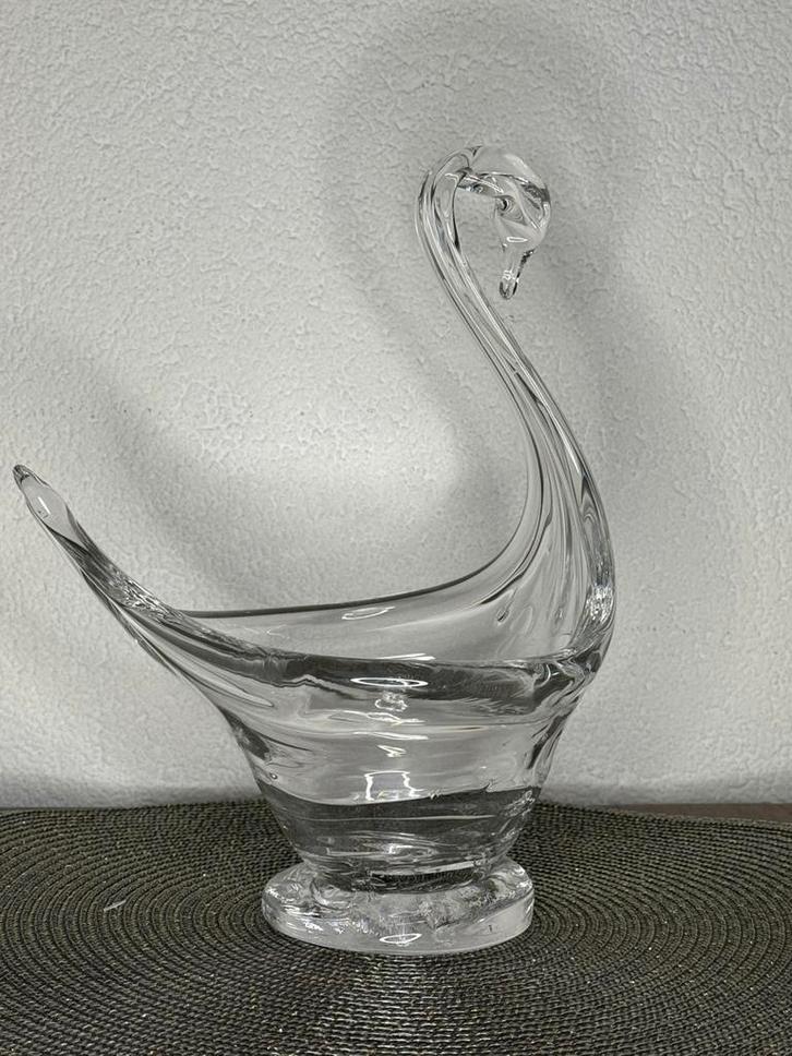 Grote glazen zwaan – 30 cm – mondgeblazen kunstglas schaal, Antiek en Kunst, Antiek | Glas en Kristal, Ophalen of Verzenden
