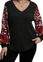 Top Rosa Zwart (46-54), Verzenden, Nieuw, Zwart, Shirt of Top