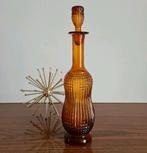 Vintage retro karaf oranje karaffen glazen glas amber, Verzamelen, Ophalen of Verzenden, Huis en Inrichting