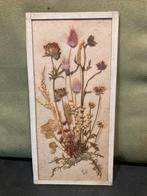 Vintage droogbloemen schilderijtje (081025s), Antiek en Kunst, Curiosa en Brocante, Ophalen of Verzenden