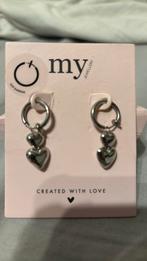 My Jewellery hartjes oorbellen NIEUW / hart zilverkleurig, Hangers, Nieuw, Ophalen of Verzenden, Zilver