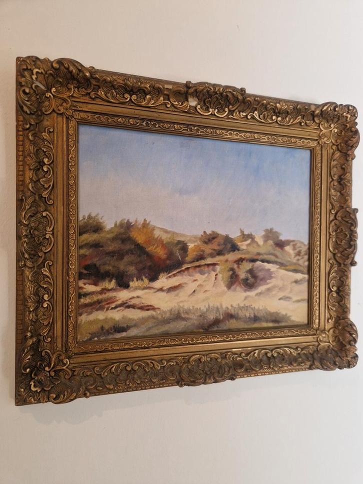 Schilderij met gouden lijst, Antiek en Kunst, Kunst | Schilderijen | Klassiek, Ophalen