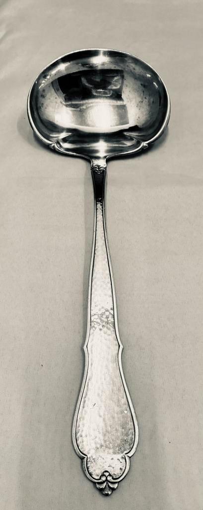 Gero Georg Nilsson Verzilverde Soeplepel, Huis en Inrichting, Keuken | Bestek, Zo goed als nieuw, Los bestek, Overige materialen