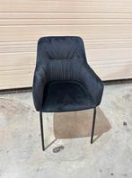 Velvet zwarte eetkamerstoelen (6), Ophalen of Verzenden, Zo goed als nieuw, Zwart, Vijf, Zes of meer stoelen