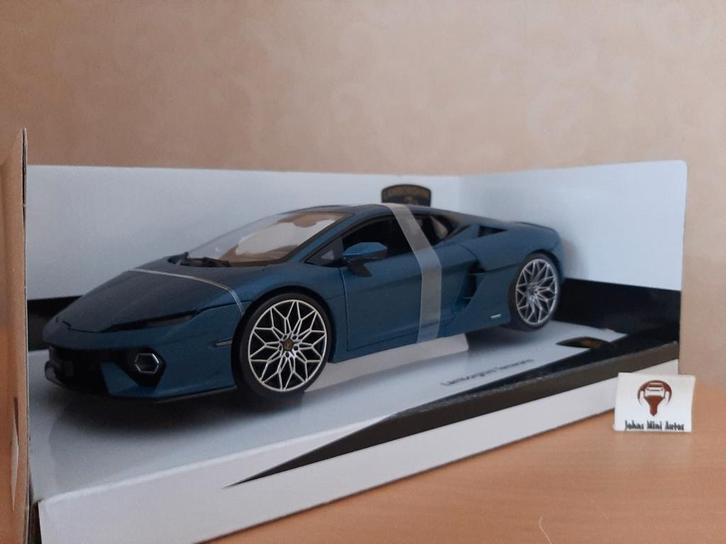 Lamborghini Temerario 2025 in Mat Blauw - Bburago 1:18, Hobby en Vrije tijd, Modelauto's | 1:18, Nieuw, Auto, Bburago, Ophalen of Verzenden