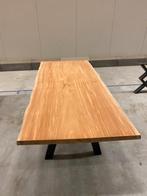 tafelblad mahonie hout, Ophalen, 100 tot 150 cm, Live edge, Vijf personen of meer