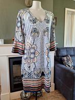 K-Design K design blauwe crème oranje jurk L gratis verz, Kleding | Dames, Jurken, K-design, Maat 42/44 (L), Zo goed als nieuw