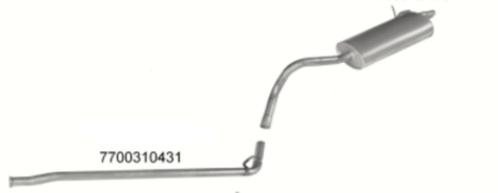 UITLAAT KANGOO/KUBISTAR 1 1.2 mont.set, Auto diversen, Overige Auto diversen, Verzenden