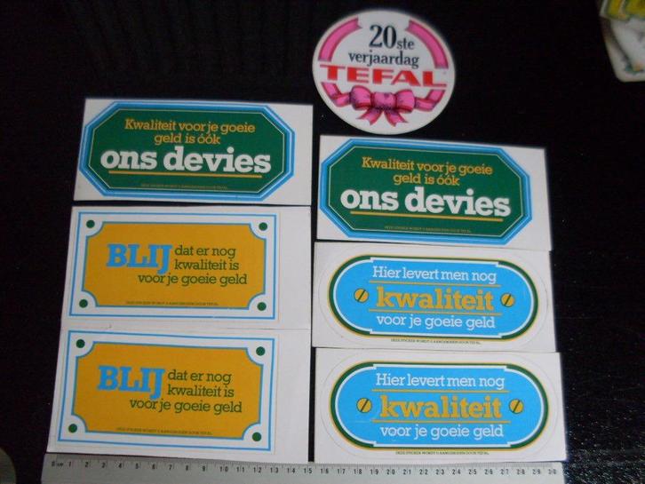 7x sticker tefal kwaliteit voor je geld, Verzamelen, Stickers, Zo goed als nieuw, Merk, Verzenden
