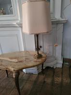Vintage tafellamp met zware koperen voet, Heikant 21 Kaatsheuvel, Belle Vieille Brocante, Ophalen of Verzenden, Zo goed als nieuw