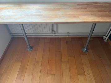 Werkblad massief beuken 220x60x3 beschikbaar voor biedingen