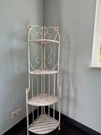 Brocante ijzeren etagère /rek 145 bij 30 cm, Ophalen, Zo goed als nieuw