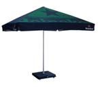 Parasol 3x3m Dommelsch bier, Ophalen, Zo goed als nieuw