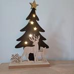 Kerstboom decoratie met licht en houten hertjes, Ophalen of Verzenden, Zo goed als nieuw