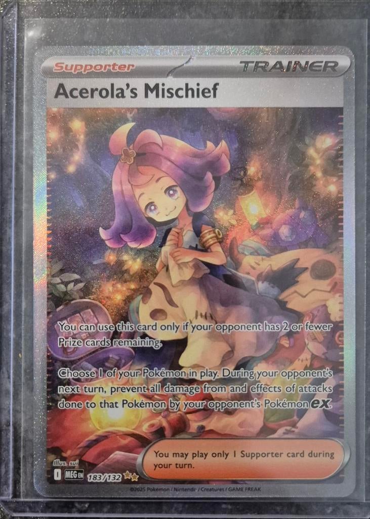 Acerola's Mischief 183/132 Foil - Zeldzame Pokémonkaart, Hobby en Vrije tijd, Verzamelkaartspellen | Pokémon, Nieuw, Losse kaart