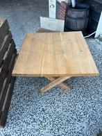 Eiken Salontafel Vierkant 90x90, Ophalen, Gebruikt, 50 tot 100 cm, Eikenhout