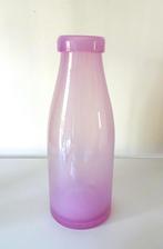 Glazen vaas lichtroze opaline met vorm van melkfles 5277-g, Ophalen of Verzenden