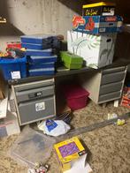 Stalen bureaus en ladeblokken, Huis en Inrichting, Bureaus, Ophalen, Gebruikt, Bureau