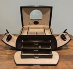 Windrose Sieradendoos - Zwart Nepleer, Zwart, Met spiegeltje(s), Ophalen of Verzenden, Zo goed als nieuw