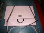 Karl Lagerfeld Pebble roze leer clutch crossbody (nieuw 175, Overige merken, Ophalen of Verzenden, Zo goed als nieuw, Roze