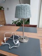 tafel schemerlamp zilverkleur, Huis en Inrichting, Lampen | Tafellampen, Minder dan 50 cm, Metaal, Zo goed als nieuw, Ophalen