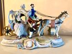 Vintage Biscuit Porselein Koets met Paarden, Antiek en Kunst, Ophalen of Verzenden