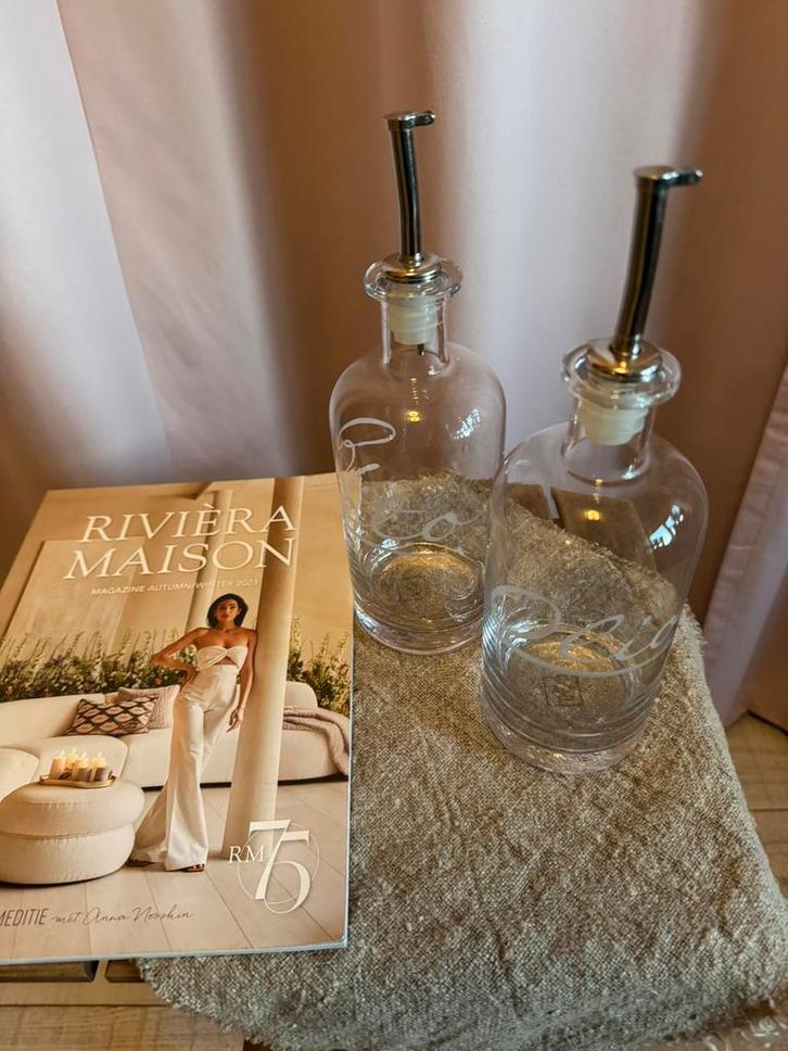 Nieuw Riviera Maison Olio/Aceta Set/ en meer, Huis en Inrichting, Keuken | Servies, Nieuw, Overige typen, Overige stijlen, Glas