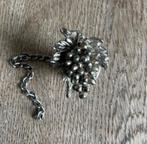 Verzilverde wijnfles stopper met druivenblad, Ophalen, Gebruikt