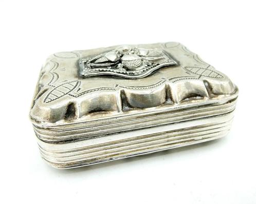 Zilveren pepermuntdoos, v/d Meulen, Joure, Antiek en Kunst, Antiek | Goud en Zilver, Zilver, Verzenden