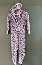 Onesie / pyama - maat 134 /140 - paars panter print, Ophalen of Verzenden, Zo goed als nieuw, Meisje