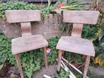 2 oude kleuterstoelen opknappers, Ophalen, Gebruikt, Hout