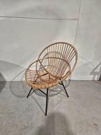 Rohe noordwolde rotan vintage stoel, Ophalen, Gebruikt, Rohe noordwolde, Bruin