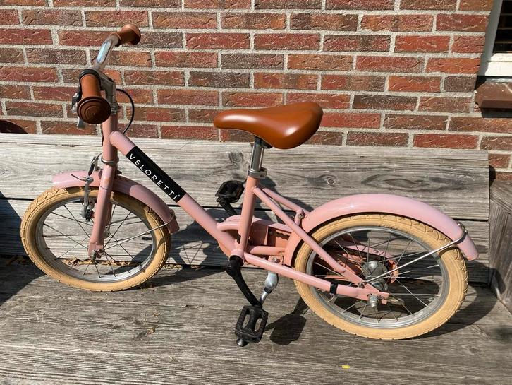 Veloretti Maxi 16 inch - Blazing Salmon, Fietsen en Brommers, Fietsen | Meisjes, Gebruikt, 16 inch, Handrem, Ophalen
