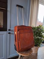 Echt leer TROLLEY LAPTOP REIS TAS KOFFER zgan, 40 tot 60 cm, Bruin, Minder dan 35 cm, Ophalen of Verzenden