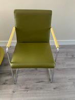 4 leolux eetkamerstoelen Spring Orchid, Huis en Inrichting, Overige kleuren, Leer, Zo goed als nieuw, Vier
