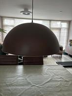 2 metalen bruin gecoate koepel hanglampen, Huis en Inrichting, Lampen | Hanglampen, Ophalen, Gebruikt, Metaal, 50 tot 75 cm