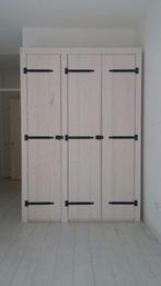 Steigerhouten kledingkasten White wash, Ophalen, Nieuw, 50 tot 75 cm, 200 cm of meer